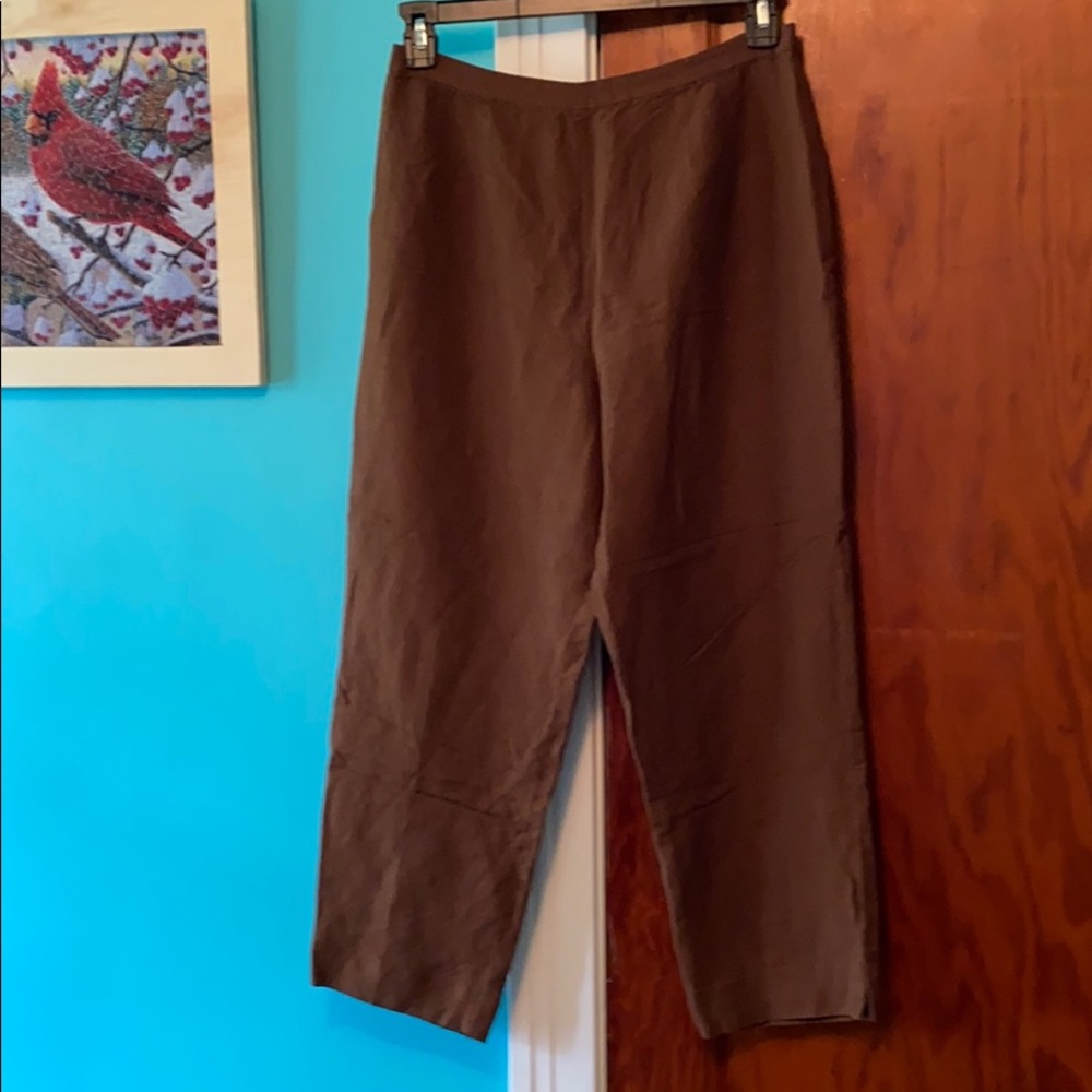 Brown linen blend pants ☀️🌻